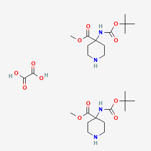 bis(methyl 4-[(2-methylpropan-2-yl)oxycarbonylamino]piperidine-4-carboxylate);oxalic acid CAS 1788043-91-3