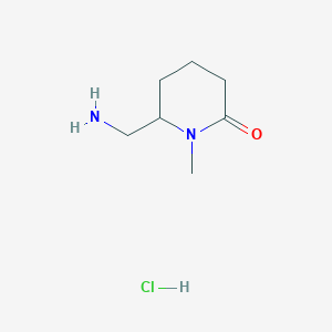 6-(aminomethyl)-1-methylpiperidin-2-one;hydrochloride CAS 1788044-00-7