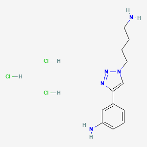 3-[1-(4-aminobutyl)triazol-4-yl]aniline;trihydrochloride CAS 1788044-10-9