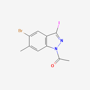 1-(5-bromo-3-iodo-6-methylindazol-1-yl)ethanone CAS 1788054-76-1