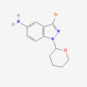 3-bromo-1-(oxan-2-yl)indazol-5-amine CAS 1788054-90-9