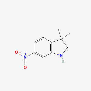 3,3-dimethyl-6-nitro-1,2-dihydroindole CAS 179898-72-7