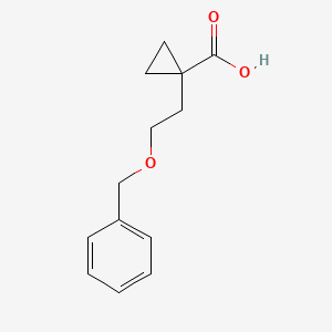 1-(2-phenylmethoxyethyl)cyclopropane-1-carboxylic acid CAS 1803599-29-2