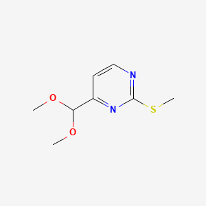 4-(dimethoxymethyl)-2-methylsulfanylpyrimidine CAS 180869-36-7
