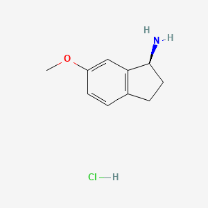 (1S)-6-methoxy-2,3-dihydro-1H-inden-1-amine;hydrochloride CAS 180915-62-2