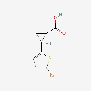trans-(1S,2S)-2-(5-bromothiophen-2-yl)cyclopropane-1-carboxylic acid CAS 1818257-71-4