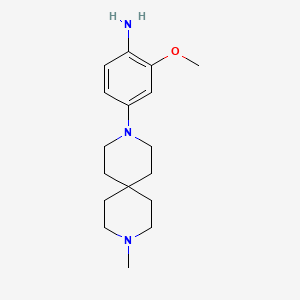 2-methoxy-4-(9-methyl-3,9-diazaspiro[5.5]undecan-3-yl)aniline CAS 1818847-36-7