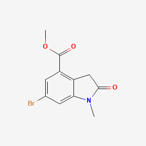 methyl 6-bromo-1-methyl-2-oxo-3H-indole-4-carboxylate CAS 1818847-70-9