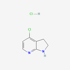 4-chloro-2,3-dihydro-1H-pyrrolo[2,3-b]pyridine;hydrochloride CAS 1818847-83-4