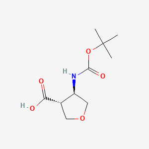 (3R,4R)-4-[(2-methylpropan-2-yl)oxycarbonylamino]oxolane-3-carboxylic acid CAS 1821806-18-1