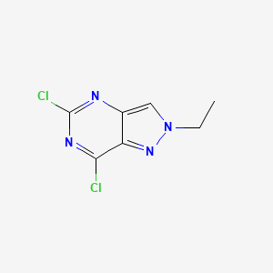 5,7-dichloro-2-ethylpyrazolo[4,3-d]pyrimidine CAS 1823331-38-9