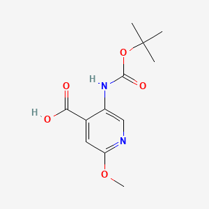 2-methoxy-5-[(2-methylpropan-2-yl)oxycarbonylamino]pyridine-4-carboxylic acid CAS 183741-86-8