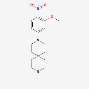 3-(3-methoxy-4-nitrophenyl)-9-methyl-3,9-diazaspiro[5.5]undecane CAS 1854943-73-9
