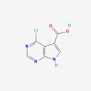 4-chloro-7H-pyrrolo[2,3-d]pyrimidine-5-carboxylic acid CAS 186519-92-6