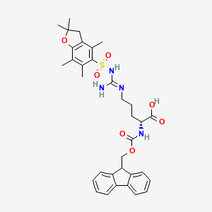 (2R)-5-[[amino-[(2,2,4,6,7-pentamethyl-3H-1-benzofuran-5-yl)sulfonylamino]methylidene]amino]-2-(9H-fluoren-9-ylmethoxycarbonylamino)pentanoic acid CAS 187618-60-6