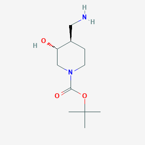 tert-butyl (3R,4R)-4-(aminomethyl)-3-hydroxypiperidine-1-carboxylate CAS 1932053-73-0