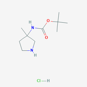 tert-butyl N-(3-methylpyrrolidin-3-yl)carbamate;hydrochloride CAS 1946021-37-9