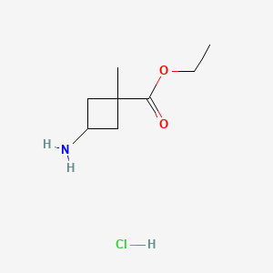 ethyl 3-amino-1-methylcyclobutane-1-carboxylate;hydrochloride CAS 1987332-74-0
