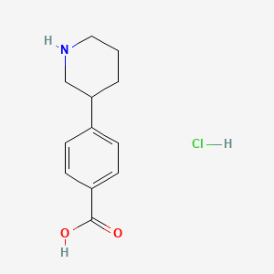 4-piperidin-3-ylbenzoic acid;hydrochloride CAS 2044705-22-6