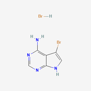 5-bromo-7H-pyrrolo[2,3-d]pyrimidin-4-amine;hydrobromide CAS 2044706-06-9