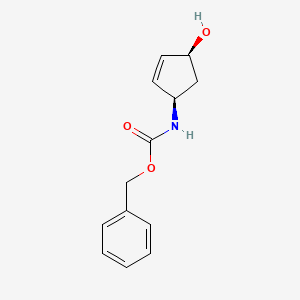 benzyl N-[(1R,4S)-4-hydroxycyclopent-2-en-1-yl]carbamate CAS 205675-68-9