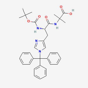 2-methyl-2-[[(2S)-2-[(2-methylpropan-2-yl)oxycarbonylamino]-3-(1-tritylimidazol-4-yl)propanoyl]amino]propanoic acid CAS 2061897-68-3