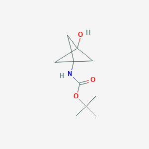 tert-butyl N-(3-hydroxy-1-bicyclo[1.1.1]pentanyl)carbamate CAS 2091263-82-8