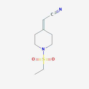 2-(1-ethylsulfonylpiperidin-4-ylidene)acetonitrile CAS 2102412-13-3