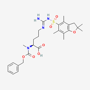 (2S)-5-[[amino-[(2,2,4,6,7-pentamethyl-3H-1-benzofuran-5-yl)sulfonylamino]methylidene]amino]-2-[methyl(phenylmethoxycarbonyl)amino]pentanoic acid CAS 2135655-88-6