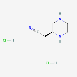 2-[(2S)-piperazin-2-yl]acetonitrile;dihydrochloride CAS 2158301-19-8
