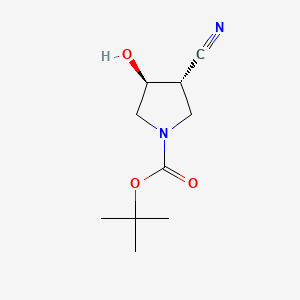 tert-butyl (3S,4S)-3-cyano-4-hydroxypyrrolidine-1-carboxylate CAS 215922-85-3