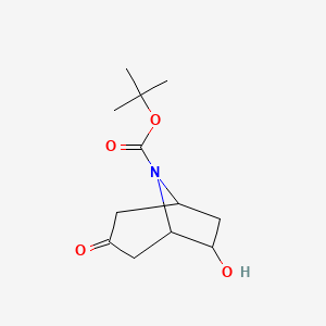tert-butyl 6-hydroxy-3-oxo-8-azabicyclo[3.2.1]octane-8-carboxylate CAS 2166677-03-6