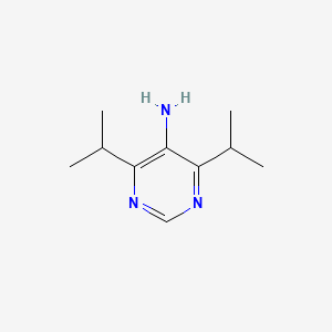 4,6-di(propan-2-yl)pyrimidin-5-amine CAS 2168417-89-6