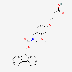 4-[4-[[ethyl(9H-fluoren-9-ylmethoxycarbonyl)amino]methyl]-3-methoxyphenoxy]butanoic acid CAS 2173156-53-9