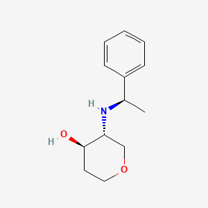 (3R,4R)-3-[[(1R)-1-phenylethyl]amino]oxan-4-ol CAS 2173637-03-9