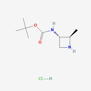 tert-butyl N-[(2R,3S)-2-methylazetidin-3-yl]carbamate;hydrochloride CAS 2173637-08-4