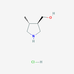 [(3R,4R)-4-methylpyrrolidin-3-yl]methanol;hydrochloride CAS 2173637-38-0