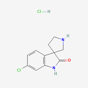 6-chlorospiro[1H-indole-3,3'-pyrrolidine]-2-one;hydrochloride CAS 2173991-58-5