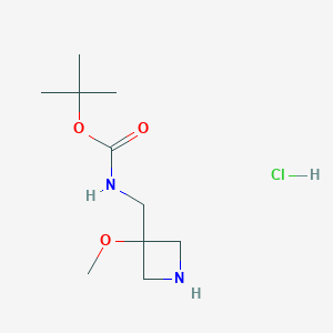 tert-butyl N-[(3-methoxyazetidin-3-yl)methyl]carbamate;hydrochloride CAS 2173991-92-7