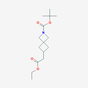 tert-butyl 6-(2-ethoxy-2-oxoethyl)-2-azaspiro[3.3]heptane-2-carboxylate CAS 2173992-27-1