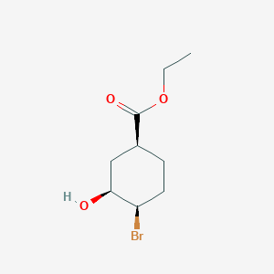 ethyl (1S,3S,4R)-4-bromo-3-hydroxycyclohexane-1-carboxylate CAS 2227198-93-6
