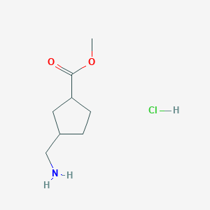methyl 3-(aminomethyl)cyclopentane-1-carboxylate;hydrochloride CAS 2227204-94-4