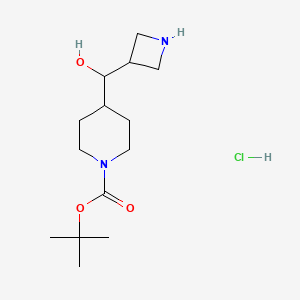 tert-butyl 4-[azetidin-3-yl(hydroxy)methyl]piperidine-1-carboxylate;hydrochloride CAS 2227206-46-2