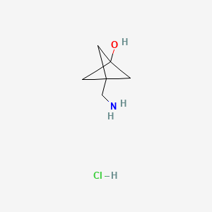 3-(aminomethyl)bicyclo[1.1.1]pentan-1-ol;hydrochloride CAS 2227206-71-3