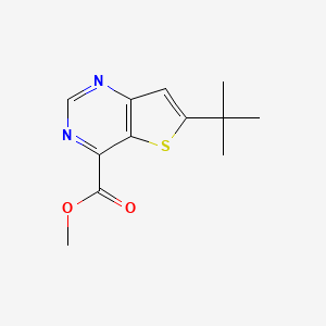 methyl 6-tert-butylthieno[3,2-d]pyrimidine-4-carboxylate CAS 2231673-05-3