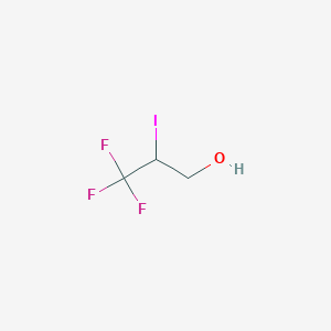 3,3,3-trifluoro-2-iodopropan-1-ol CAS 2244087-13-4