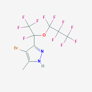 4-bromo-5-methyl-3-[1,2,2,2-tetrafluoro-1-(1,1,2,2,3,3,3-heptafluoropropoxy)ethyl]-1H-pyrazole CAS 231630-82-3