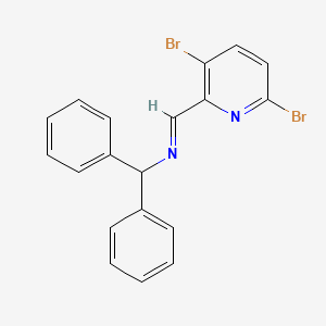 N-benzhydryl-1-(3,6-dibromo-2-pyridinyl)methanimine CAS 2375019-69-3