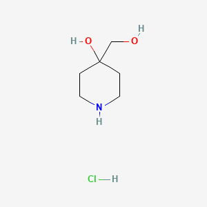 4-(hydroxymethyl)piperidin-4-ol;hydrochloride CAS 240401-25-6