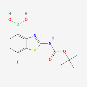 [7-fluoro-2-[(2-methylpropan-2-yl)oxycarbonylamino]-1,3-benzothiazol-4-yl]boronic acid CAS 2415163-55-0